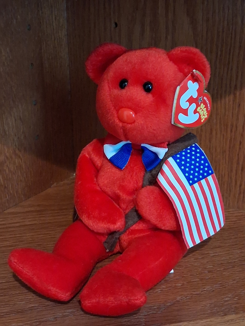 TY Beanie Baby Jefferson the Bear | Patriotic Plush | Vintage | Like New